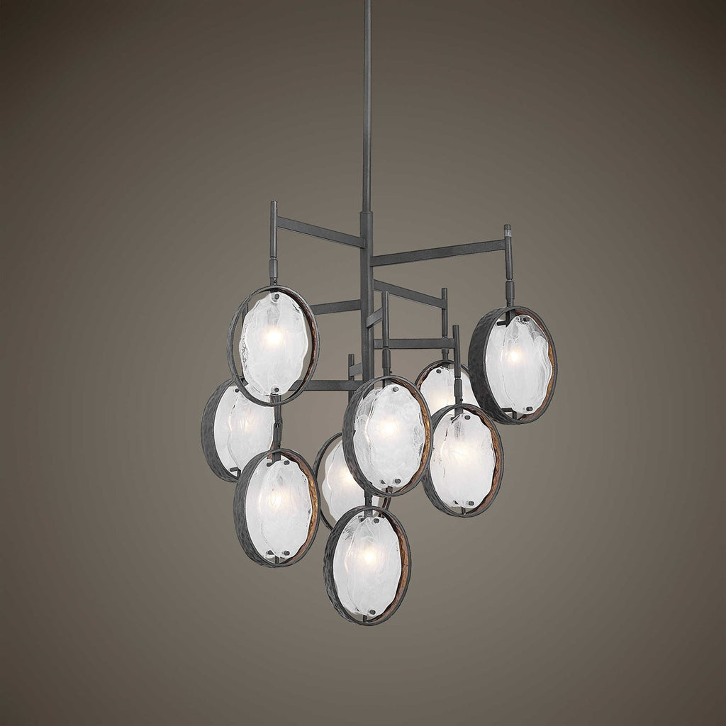 Maxin Dark Bronze 9 Light Chandelier - Bombay Mercantile