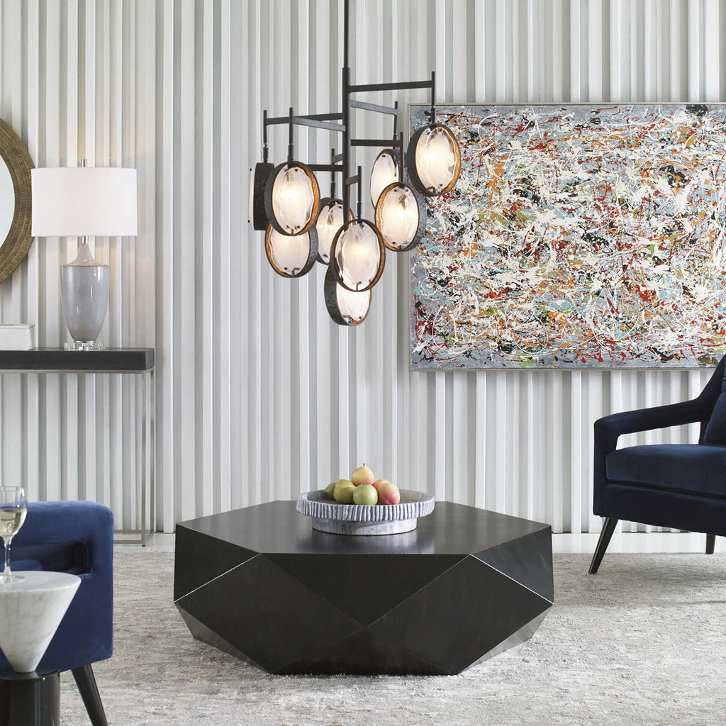 Maxin Dark Bronze 9 Light Chandelier - Bombay Mercantile