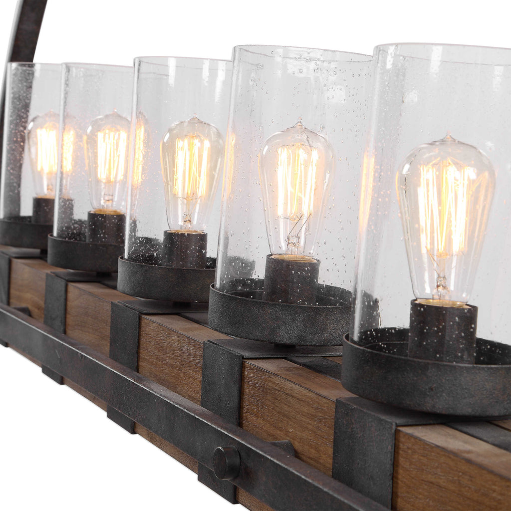 Atwood 5 Light Rustic Linear Chandelier - Bombay Mercantile