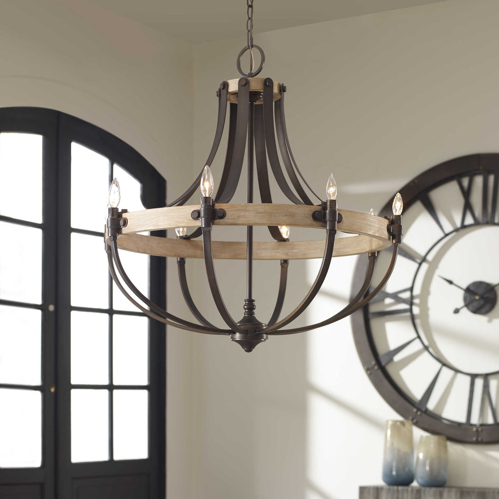 Dubois 8 Light Chandelier - Bombay Mercantile