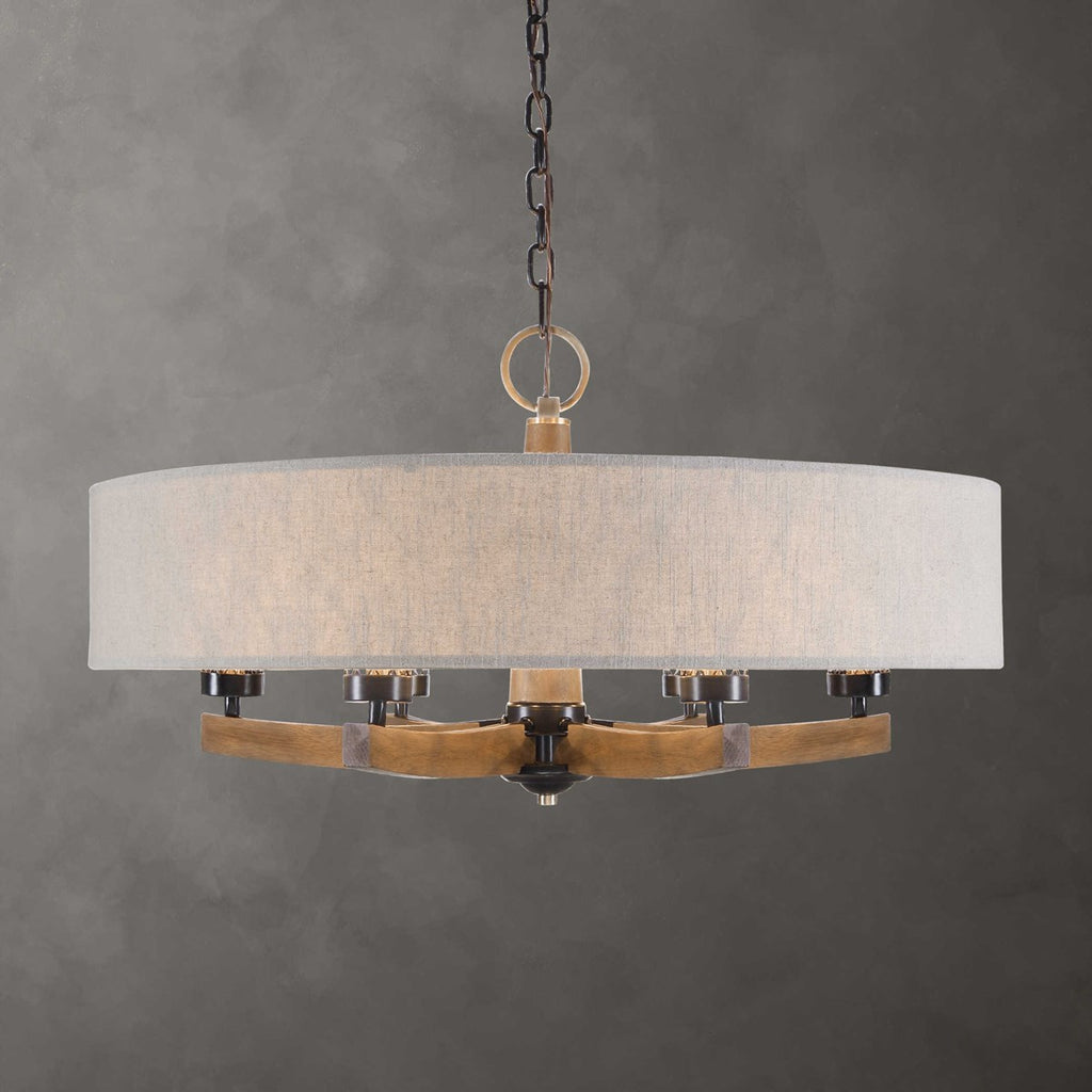 Woodall 6 Light Drum Chandelier - Bombay Mercantile