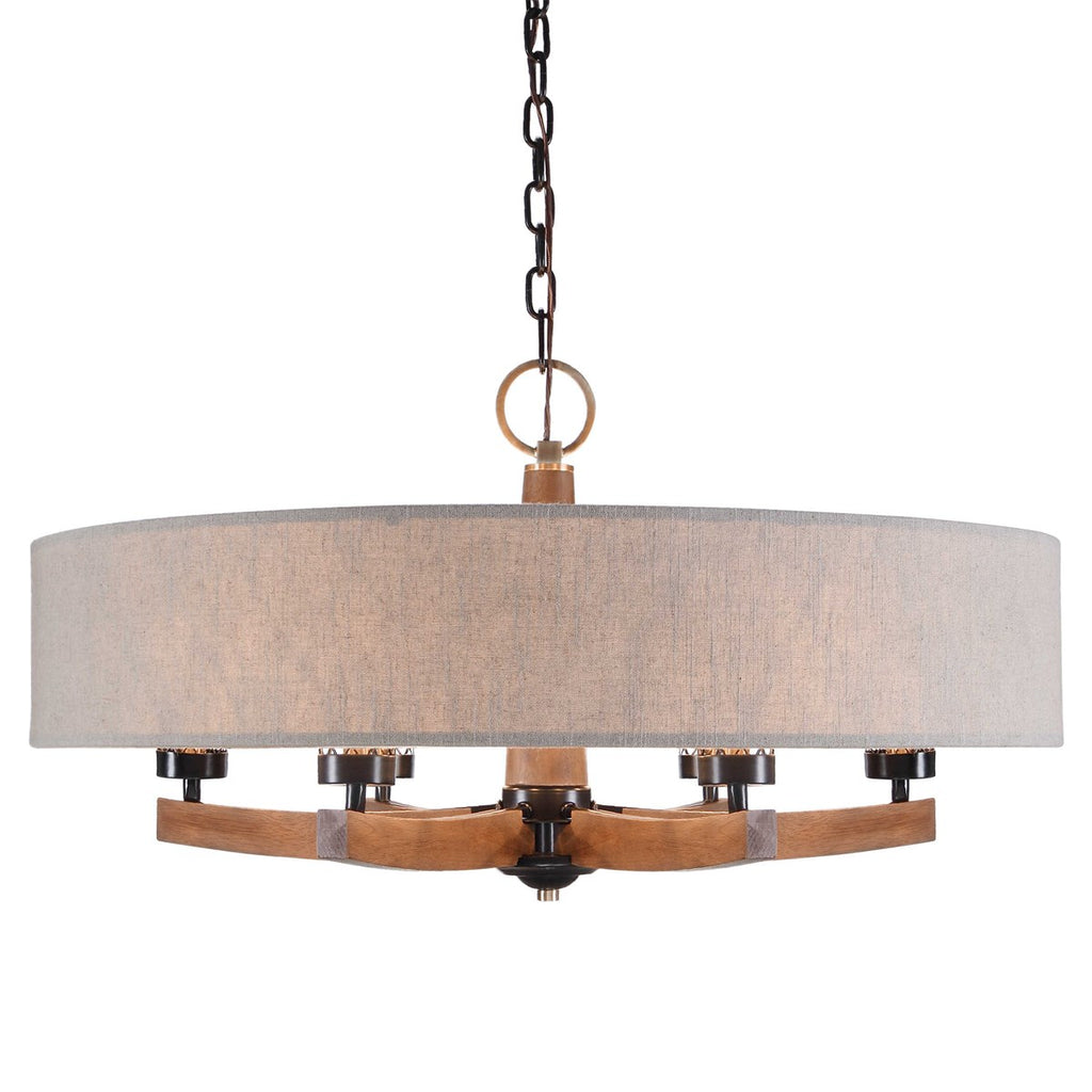 Woodall 6 Light Drum Chandelier - Bombay Mercantile