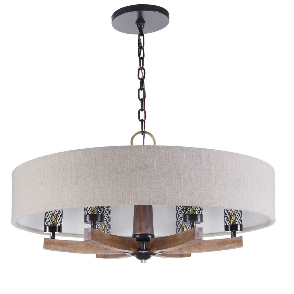 Woodall 6 Light Drum Chandelier - Bombay Mercantile