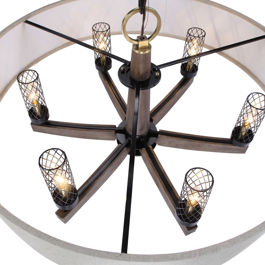 Woodall 6 Light Drum Chandelier - Bombay Mercantile