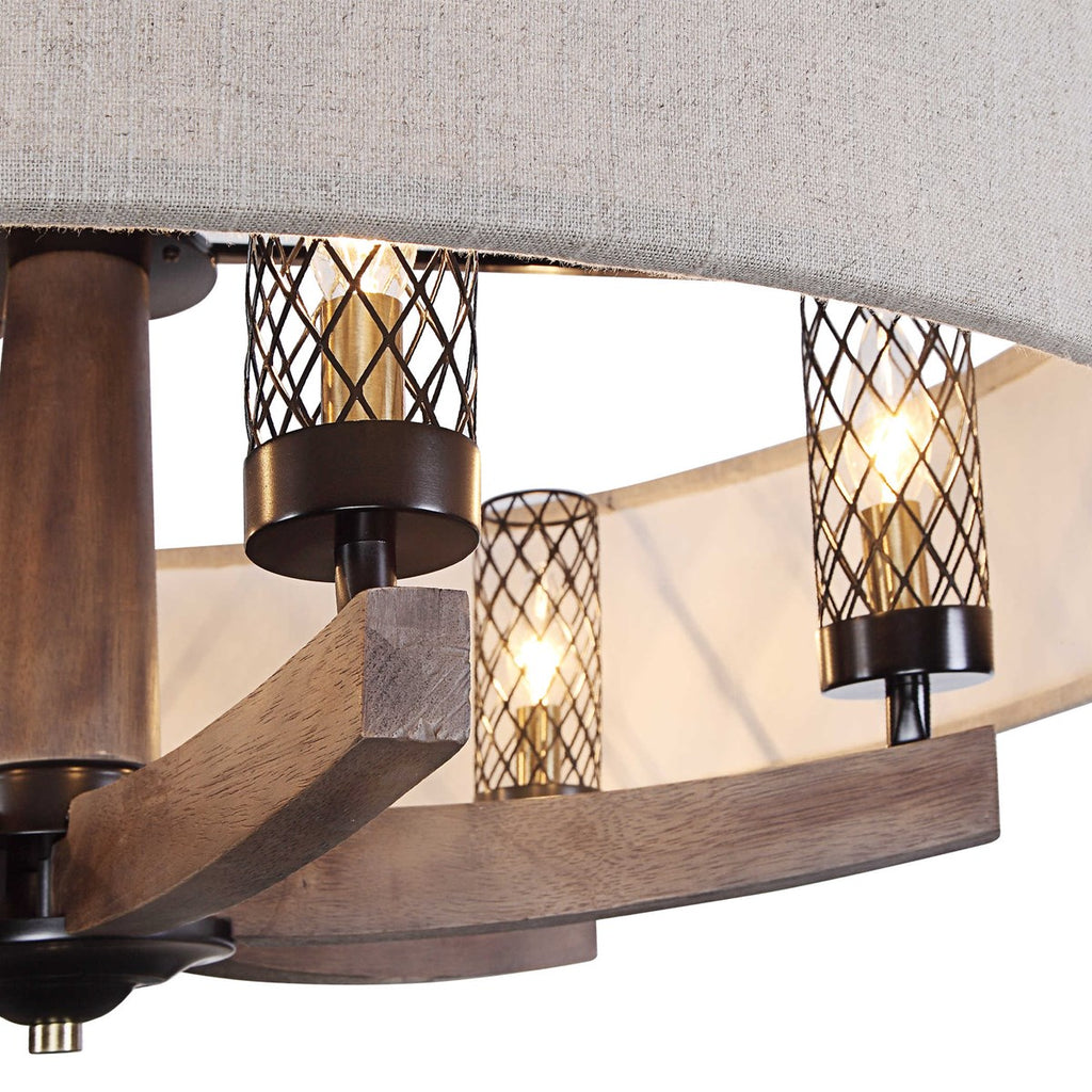 Woodall 6 Light Drum Chandelier - Bombay Mercantile