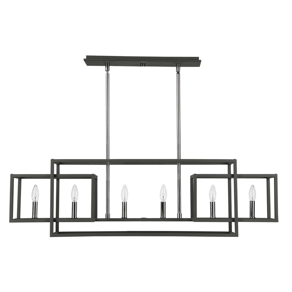 Quadrangle 6 Light Rectangular Chandelier - Bombay Mercantile