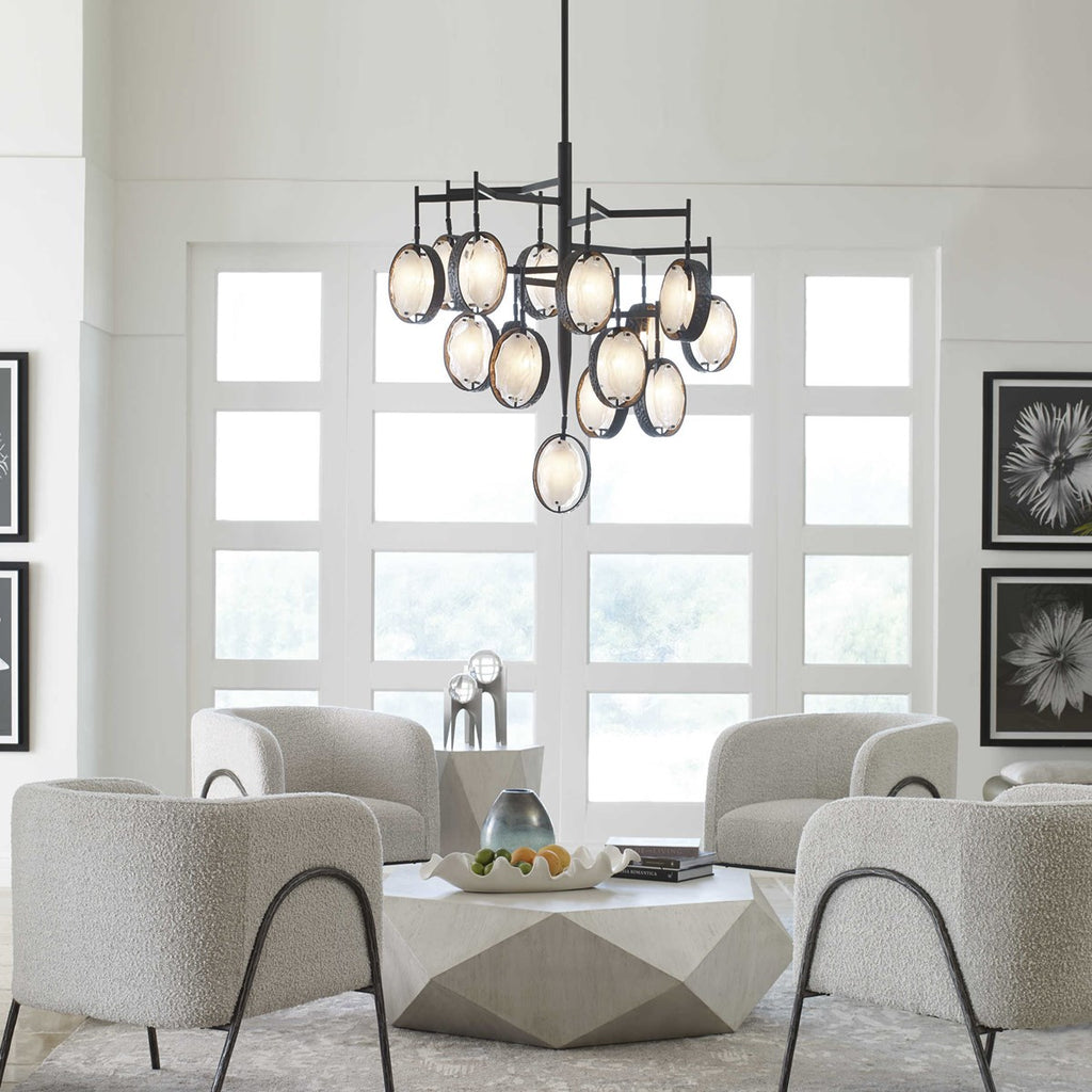 Maxin 15 Light Large Bronze Chandelier - Bombay Mercantile