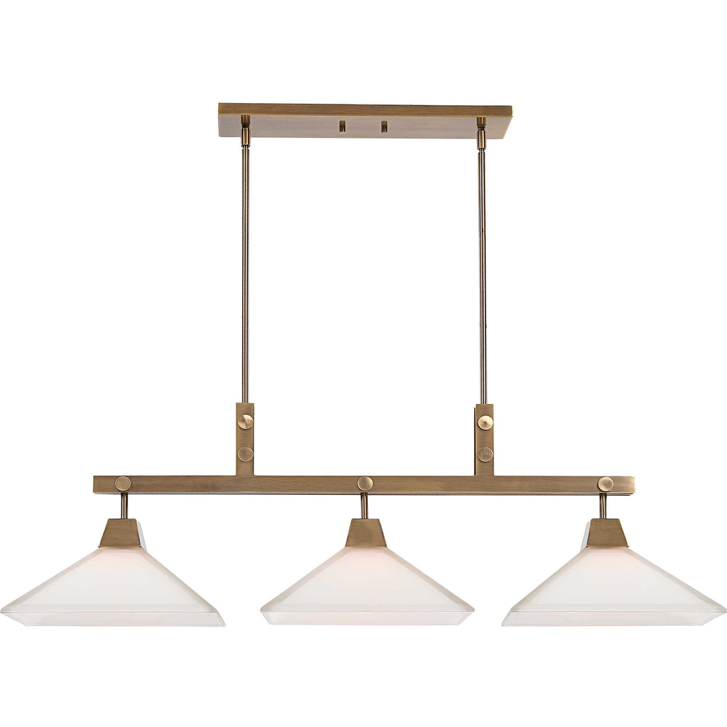Brookdale Industrial 3 Light Linear Chandelier - Bombay Mercantile