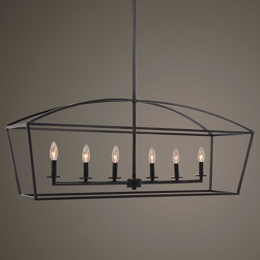 Clayton 6 Light Linear Chandelier - Bombay Mercantile