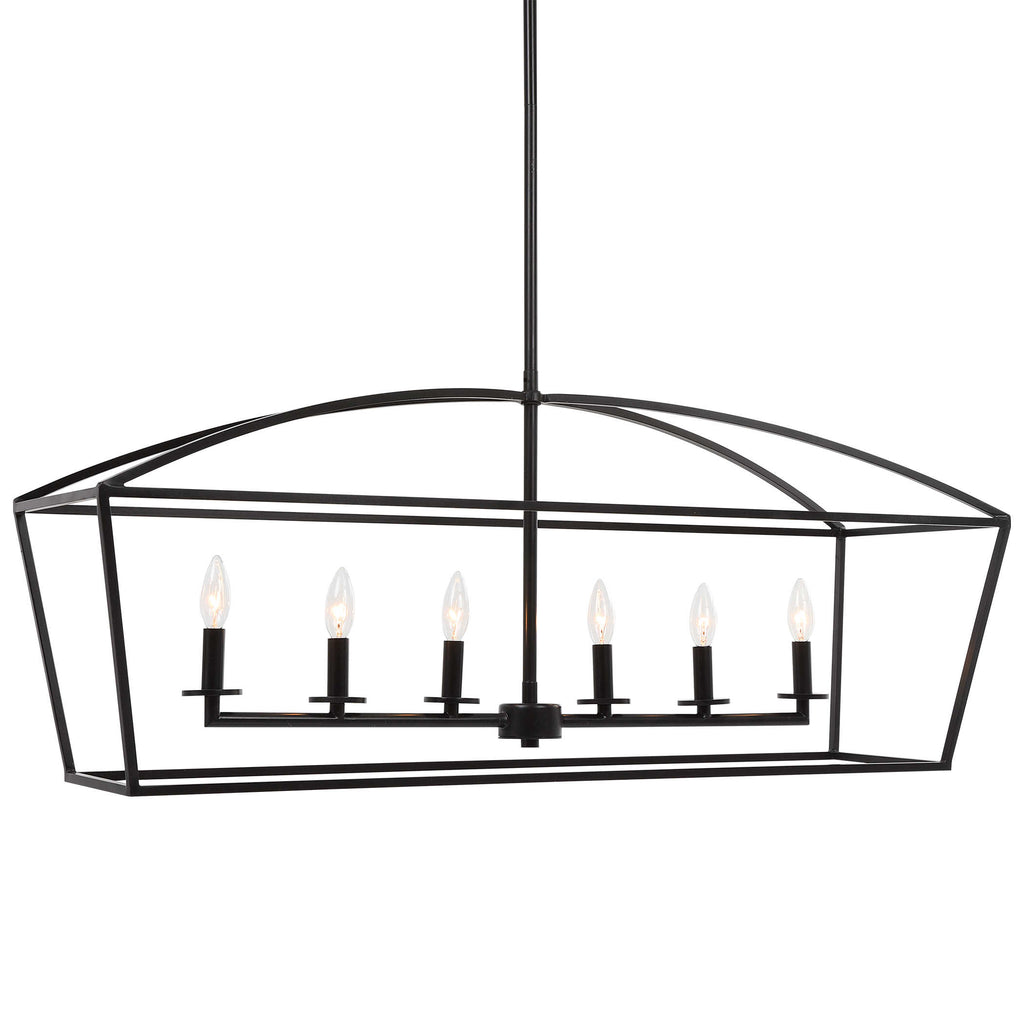 Clayton 6 Light Linear Chandelier - Bombay Mercantile