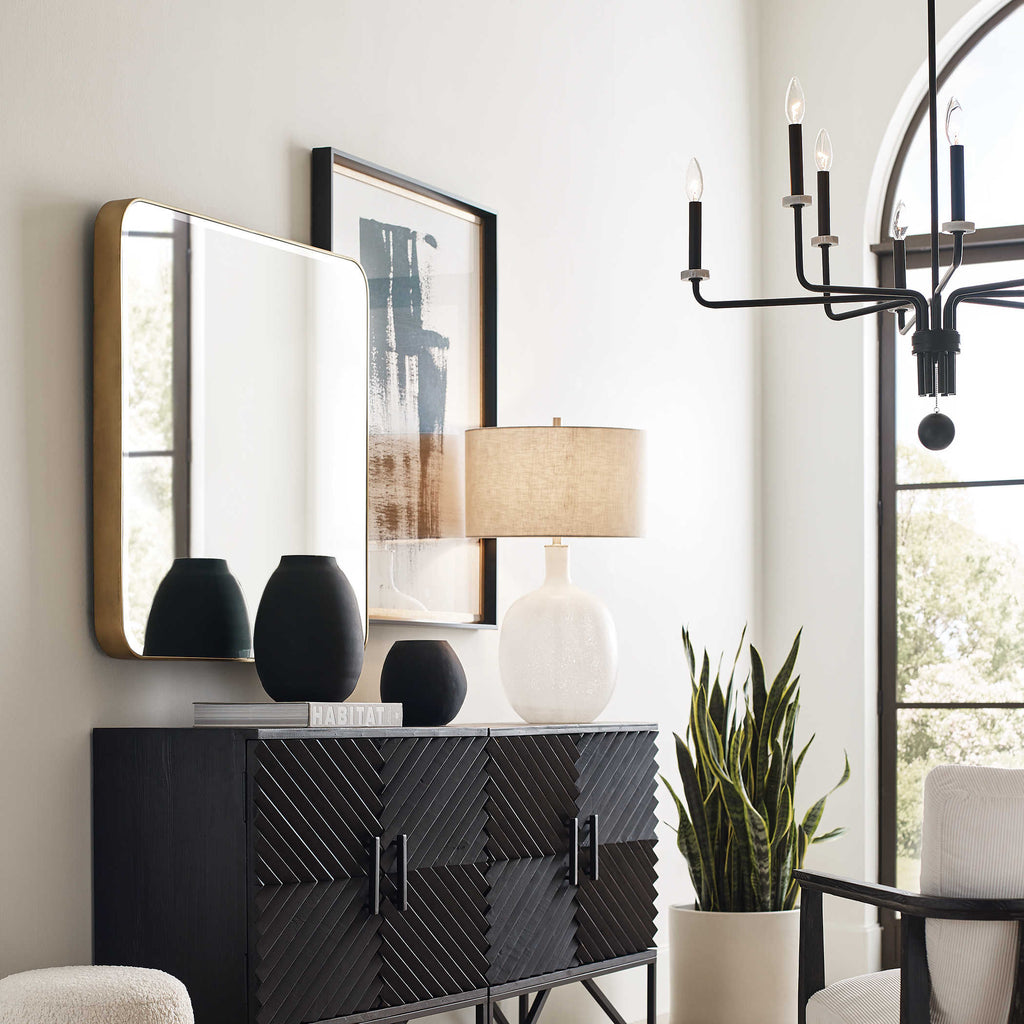 Ebony Elegance 8 Light Chandelier - Bombay Mercantile