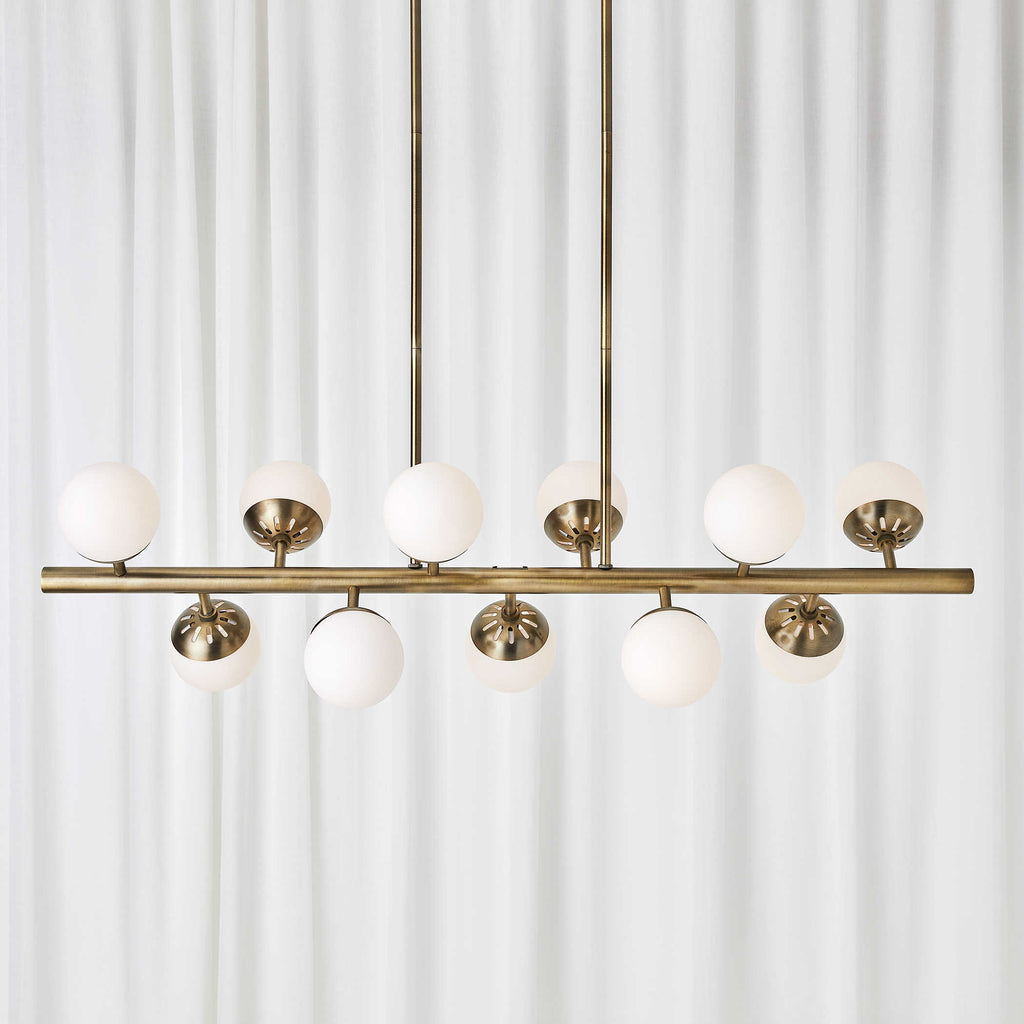 Droplet 11 Light Linear Chandelier - Bombay Mercantile