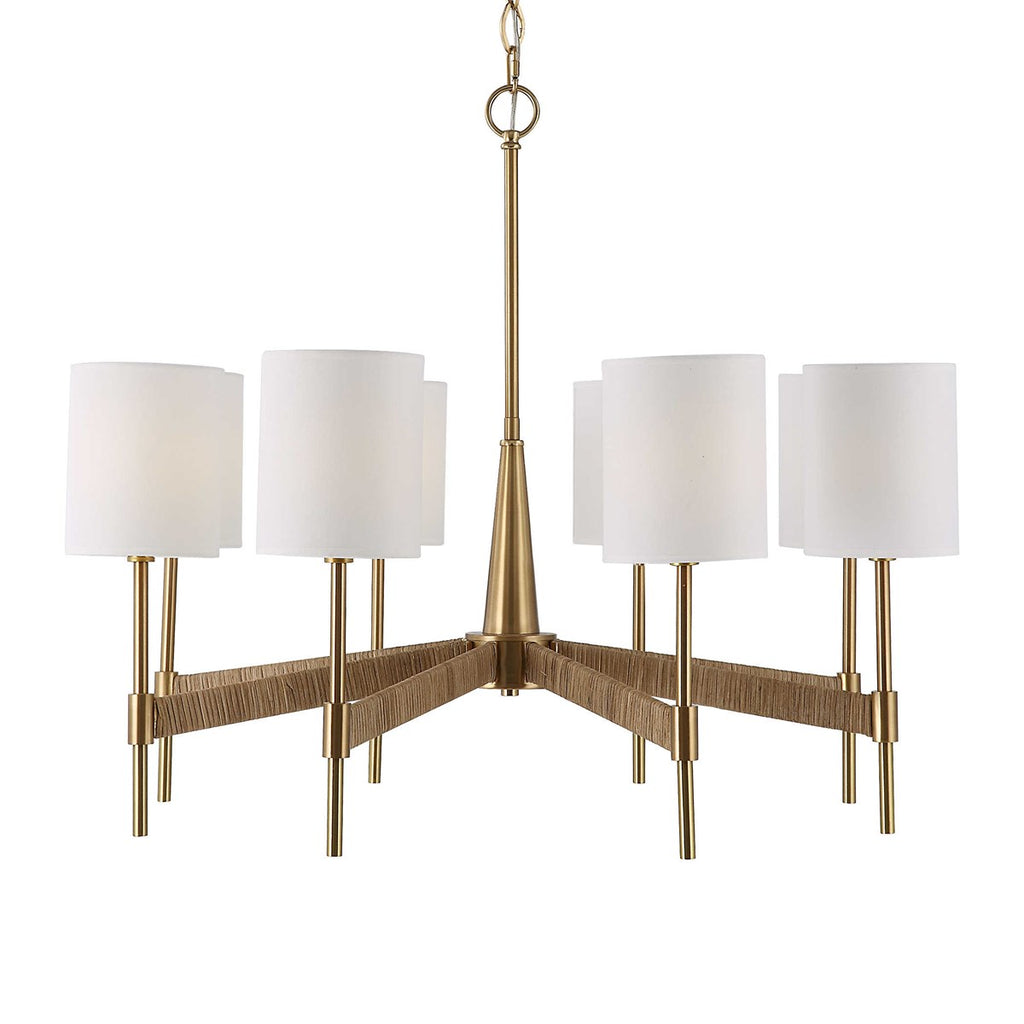 Lautoka Rattan 8 Light Chandelier - Bombay Mercantile