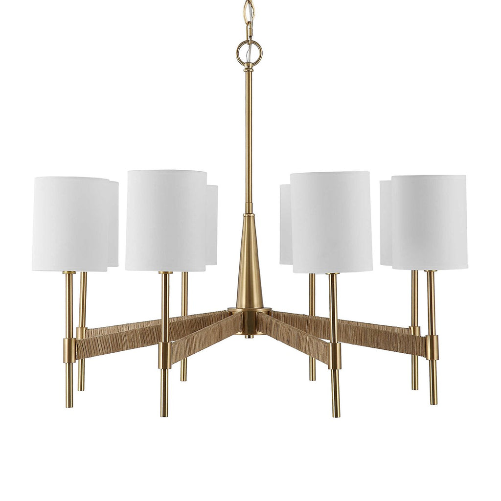 Lautoka Rattan 8 Light Chandelier - Bombay Mercantile