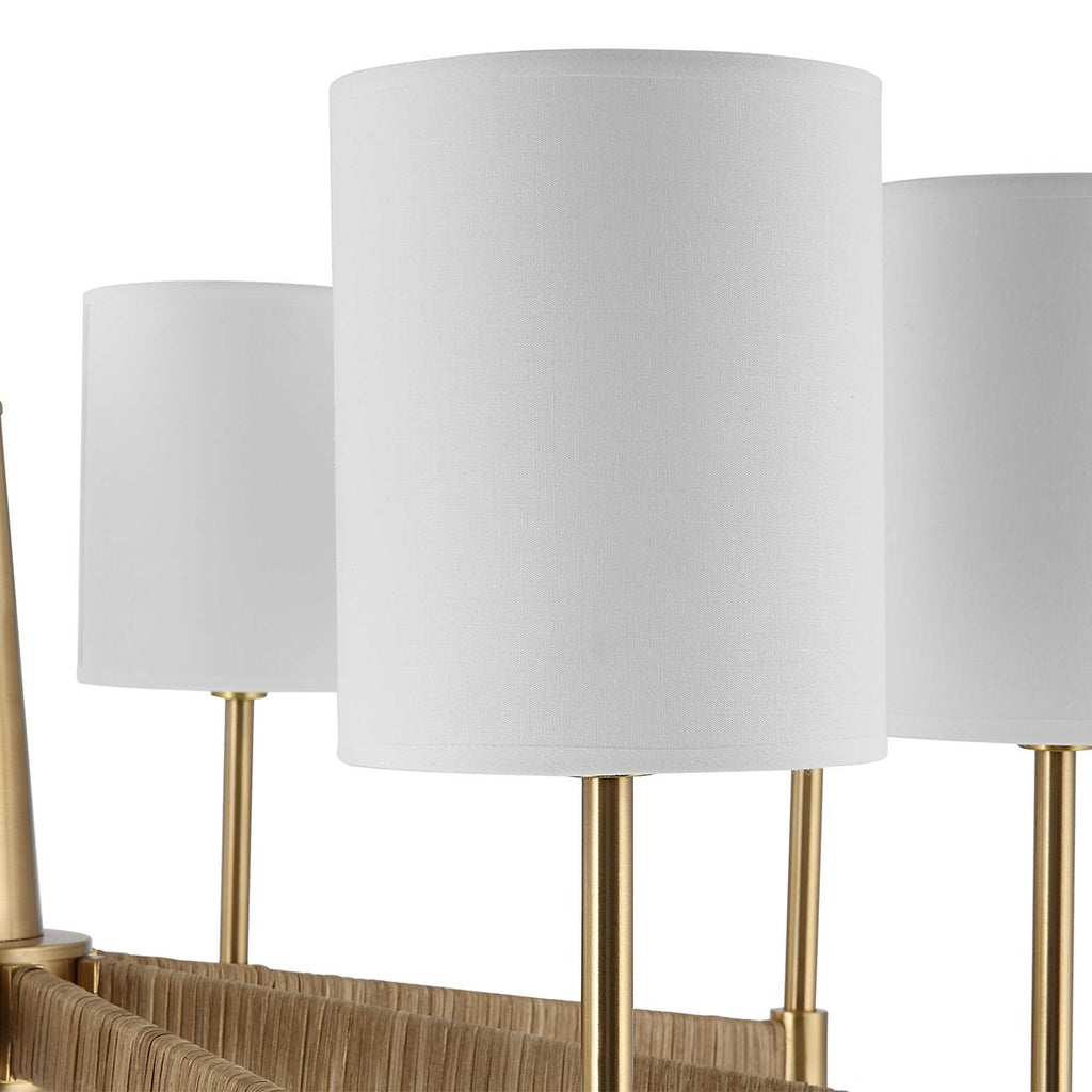 Lautoka Rattan 8 Light Chandelier - Bombay Mercantile