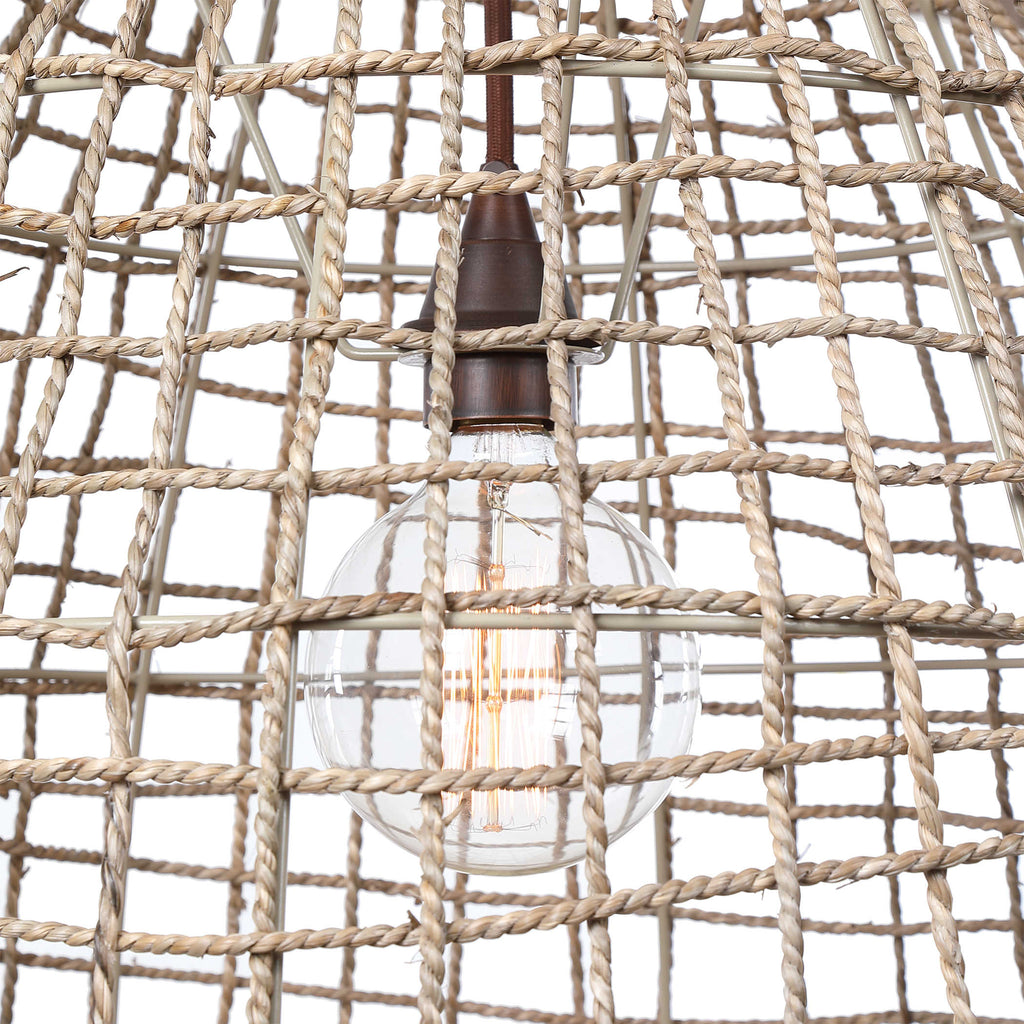 Cross Weave 1 Light Pendant - Bombay Mercantile