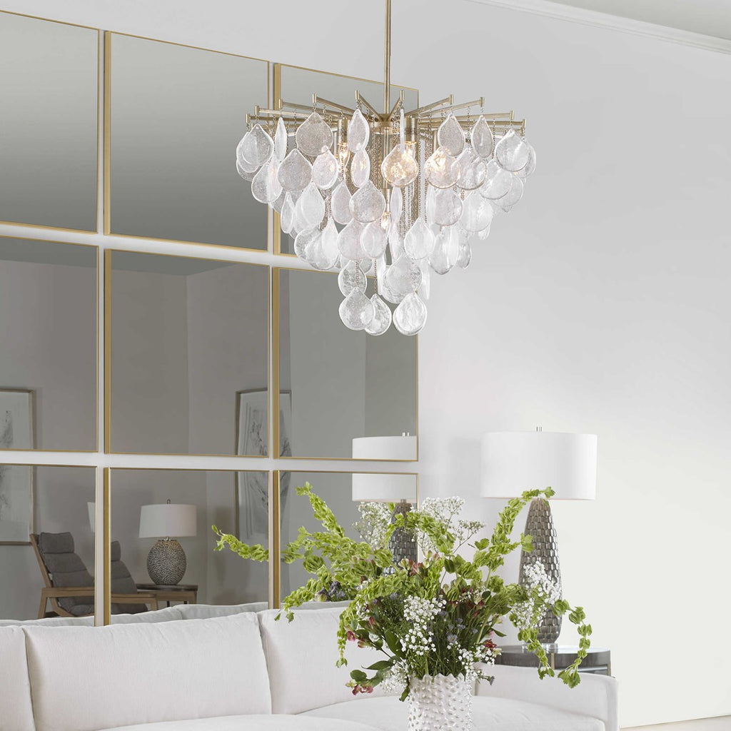 Goccia 6 Light Tear Drop Glass Pendant - Bombay Mercantile