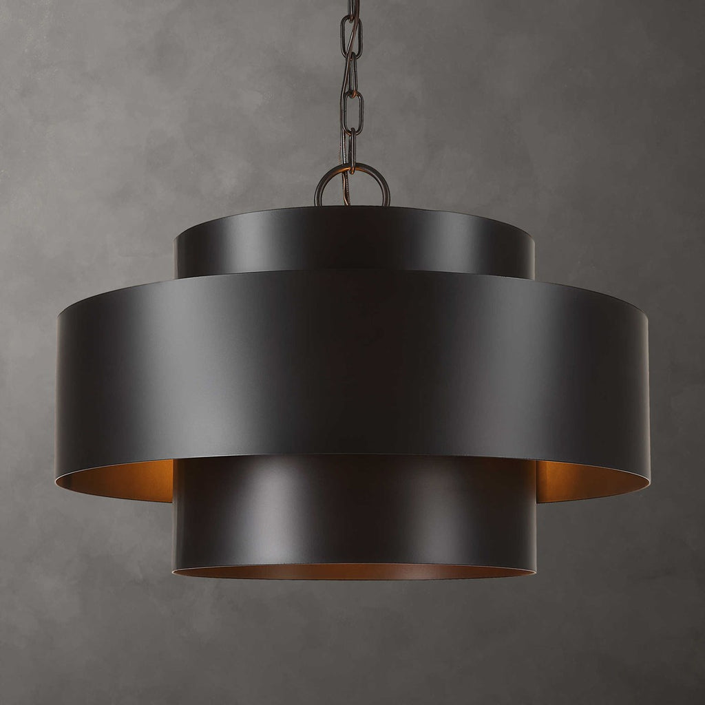Youngstown Dark Bronze 4 Light Pendant - Bombay Mercantile