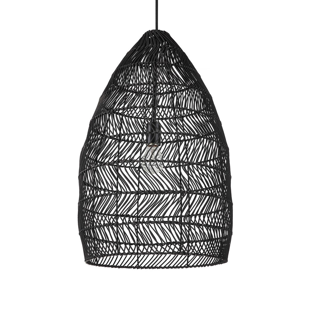 Nandi 1 Light Woven Black Pendant - Bombay Mercantile