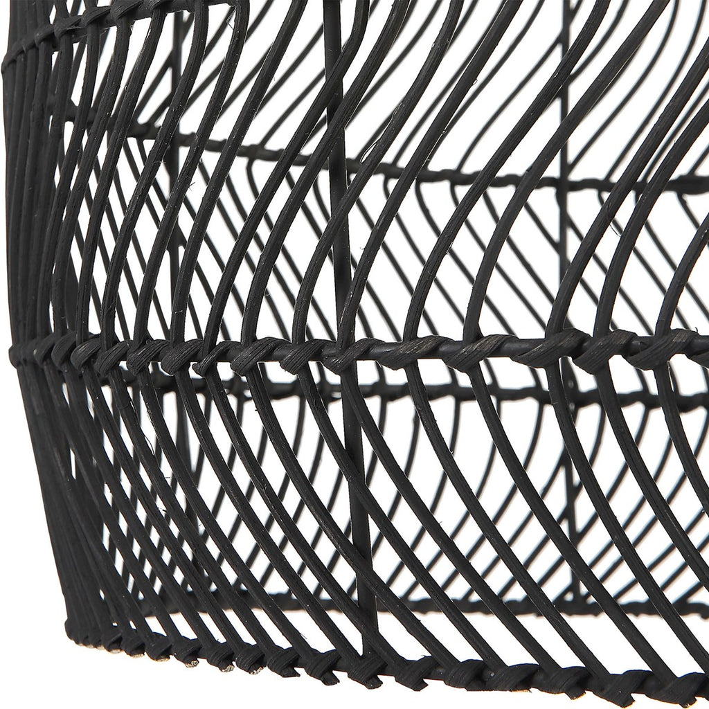 Nandi 1 Light Woven Black Pendant - Bombay Mercantile