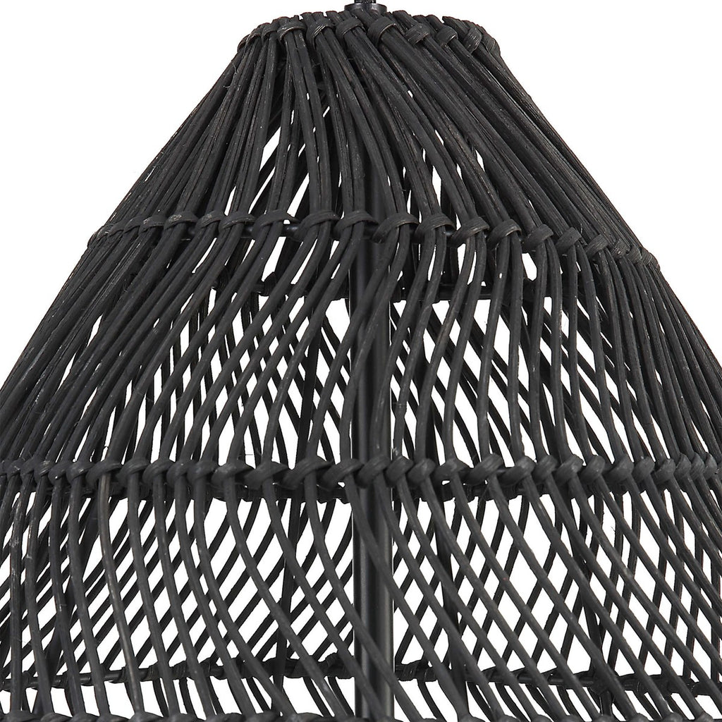 Nandi 1 Light Woven Black Pendant - Bombay Mercantile