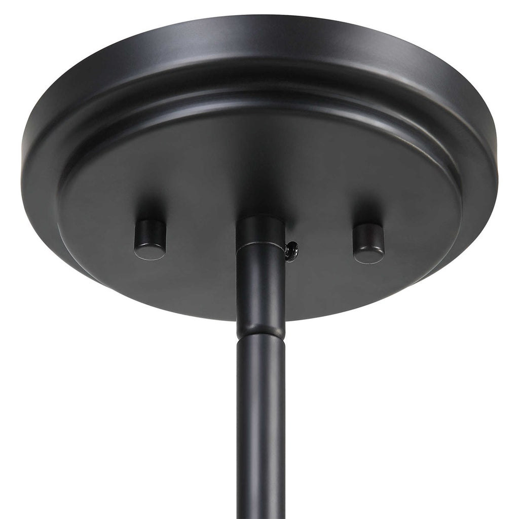 Suva 4 Light Black Rope Pendant - Bombay Mercantile