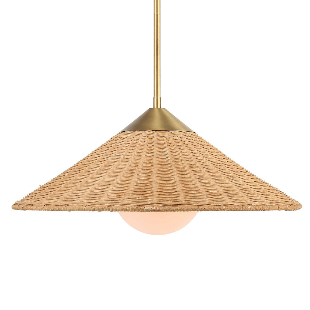 Phuvinh 1 Light Rattan Shade Pendant - Bombay Mercantile