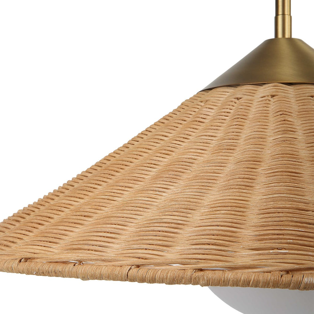 Phuvinh 1 Light Rattan Shade Pendant - Bombay Mercantile