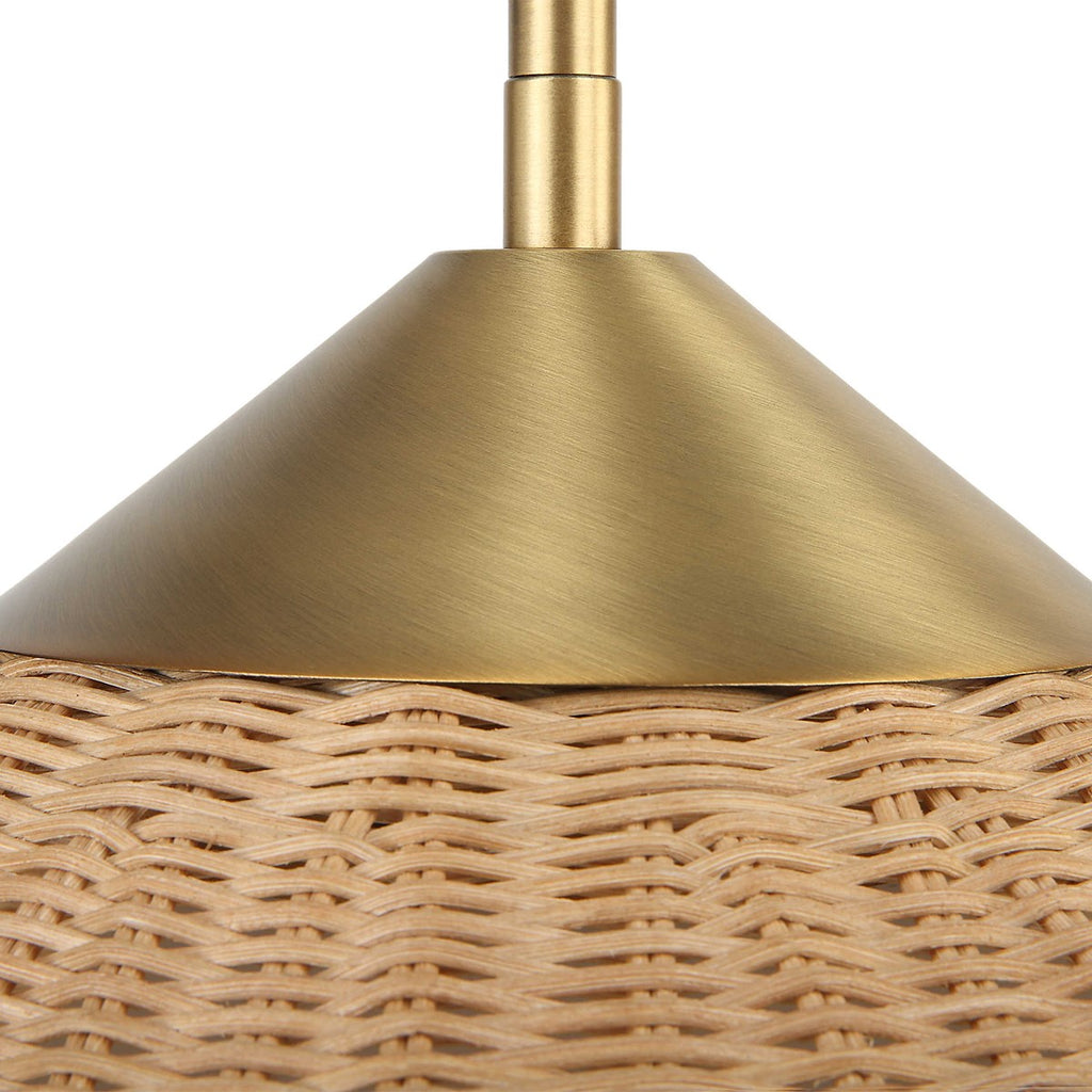 Phuvinh 1 Light Rattan Shade Pendant - Bombay Mercantile