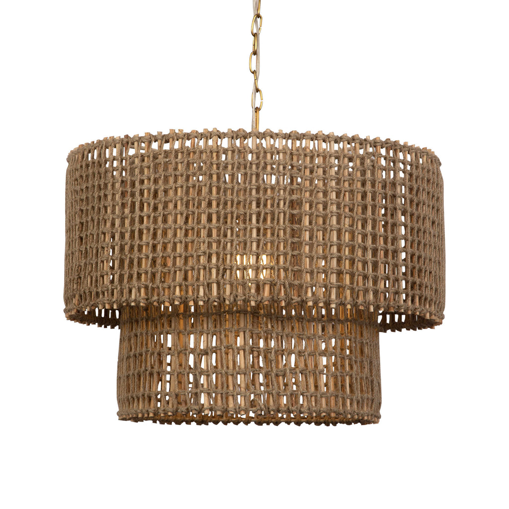 Biswas Woven Jute 1 Light Pendant - Bombay Mercantile