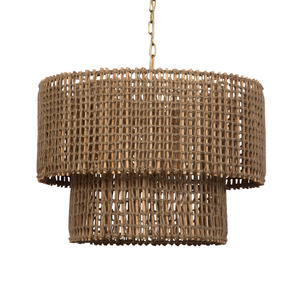 Biswas Woven Jute 1 Light Pendant - Bombay Mercantile