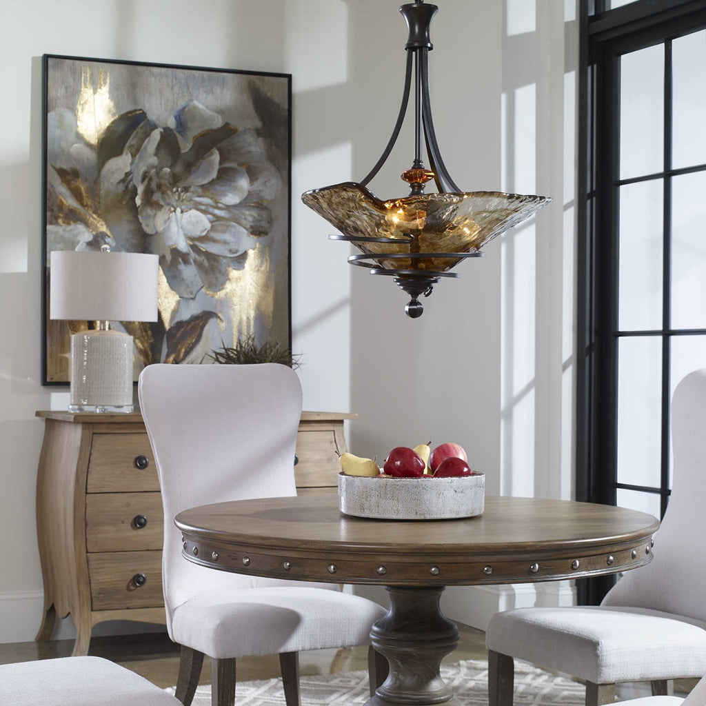Vitalia 3 Lt Oil Rubbed Bronze Pendant - Bombay Mercantile