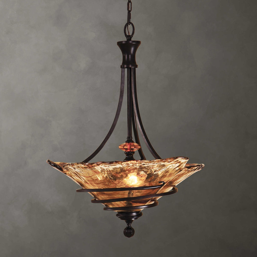 Vitalia 3 Lt Oil Rubbed Bronze Pendant - Bombay Mercantile