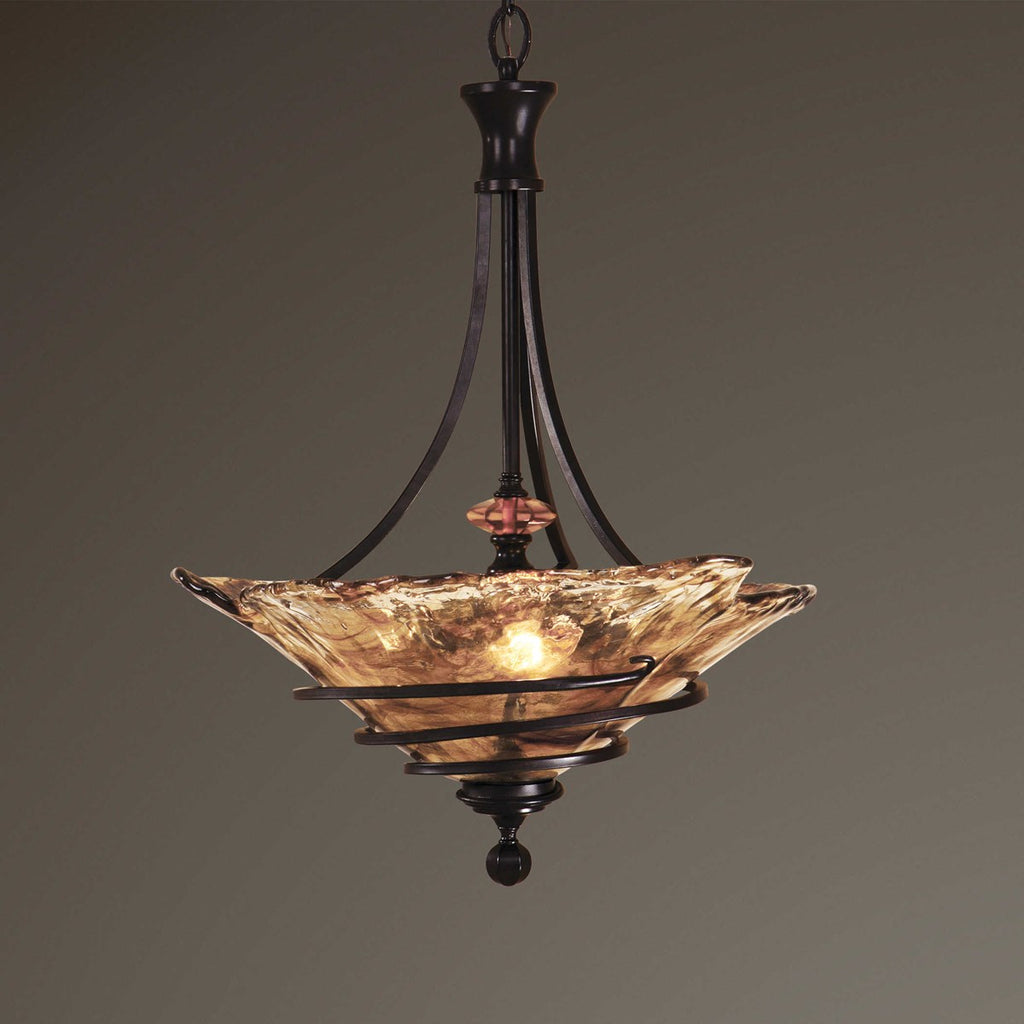Vitalia 3 Lt Oil Rubbed Bronze Pendant - Bombay Mercantile