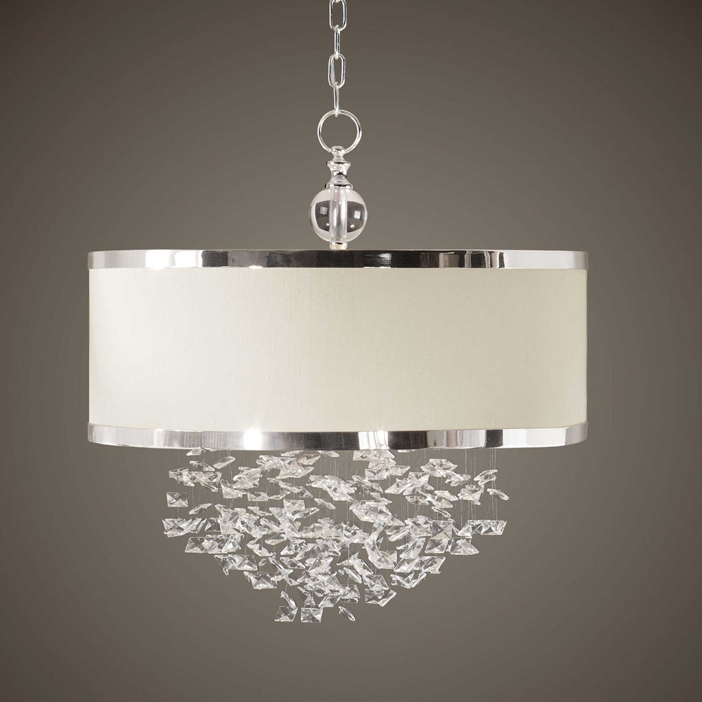 Fascination 3 Light Silken Drum Pendant - Bombay Mercantile