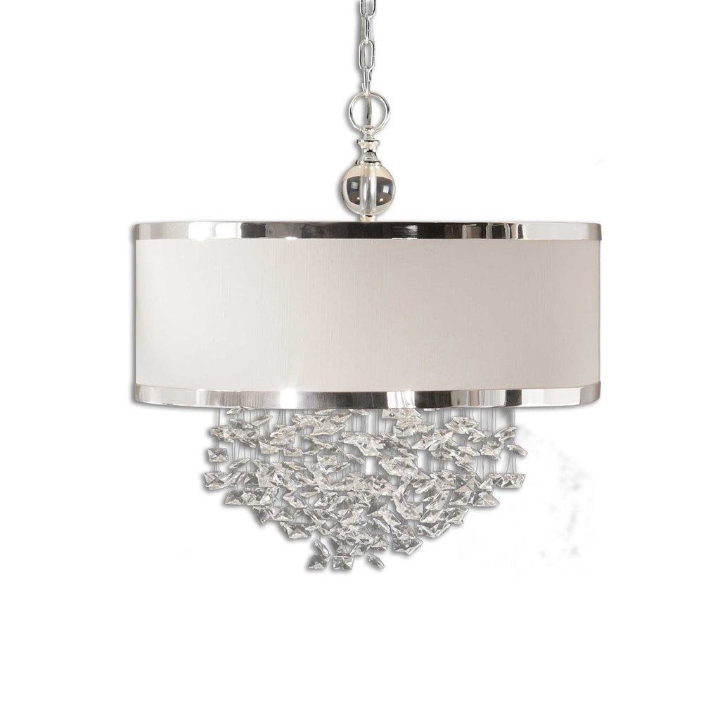 Fascination 3 Light Silken Drum Pendant - Bombay Mercantile