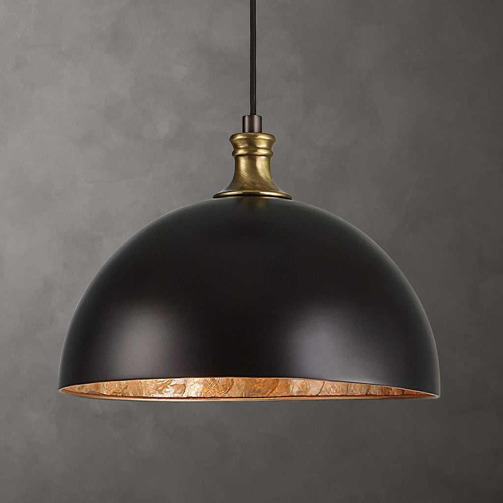 Placuna 1 Light Bronze Pendant - Bombay Mercantile