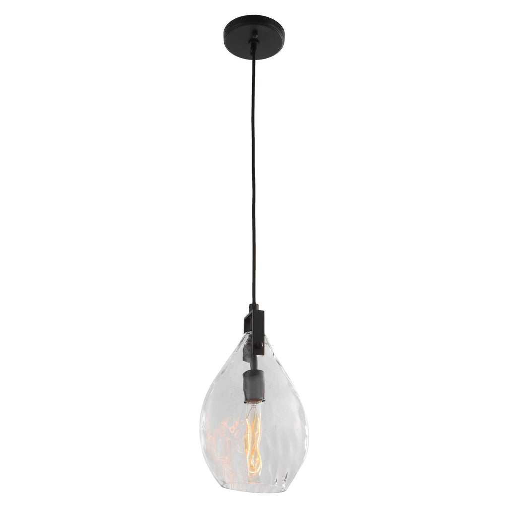 Campester 1 Light Watered Glass Mini Pendant - Bombay Mercantile