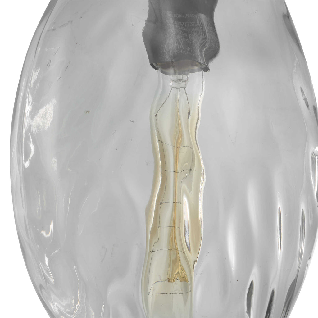 Campester 1 Light Watered Glass Mini Pendant - Bombay Mercantile