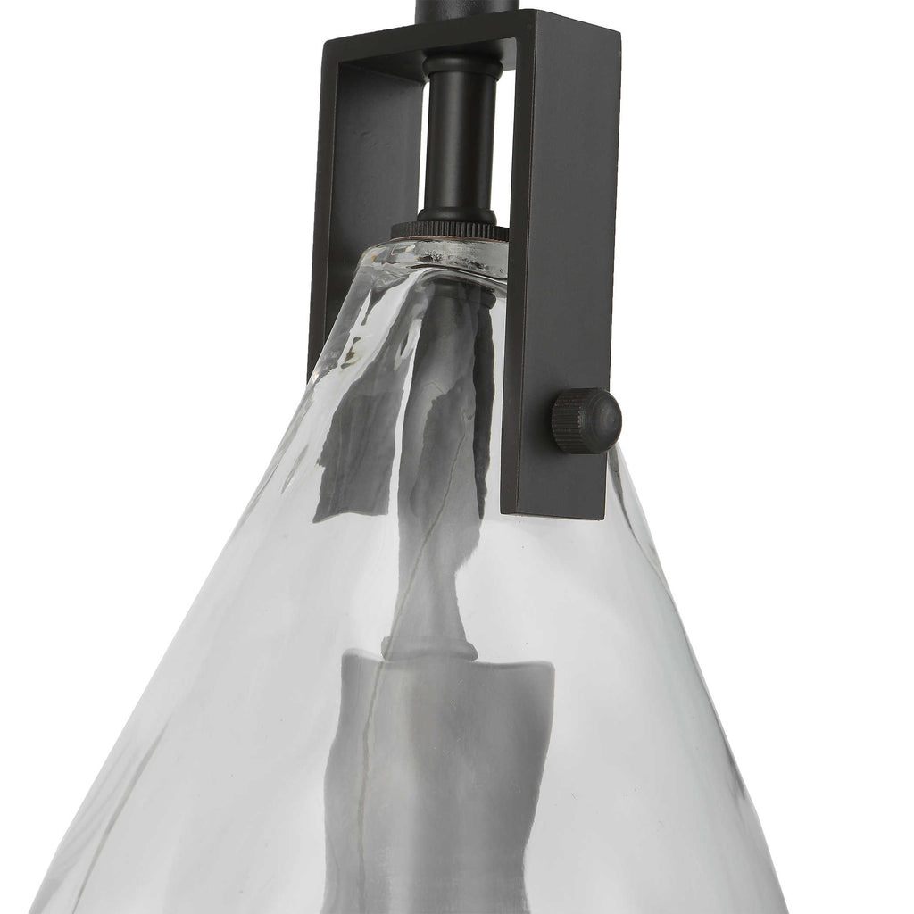 Campester 1 Light Watered Glass Mini Pendant - Bombay Mercantile
