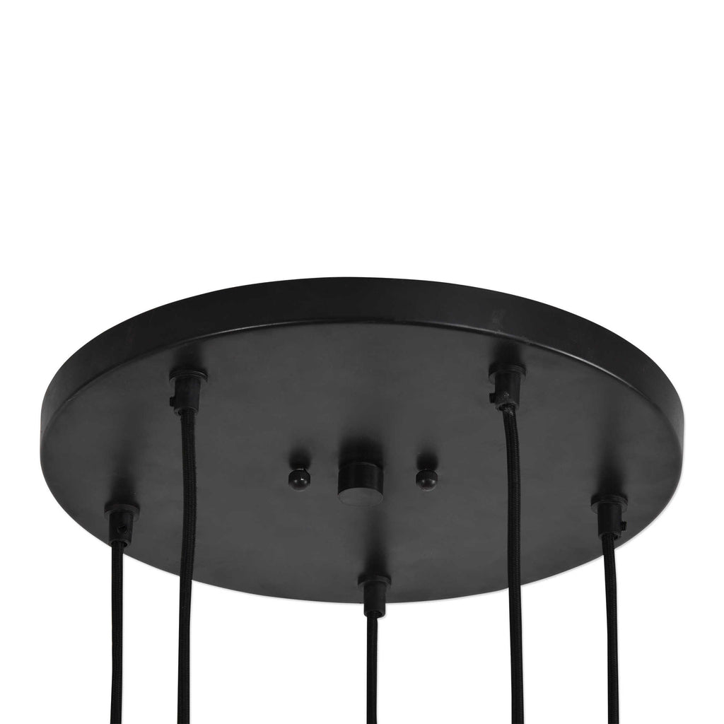 Aarush 5 Light Glass Cluster Pendant - Bombay Mercantile
