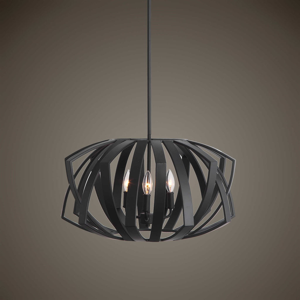 Thales Black Geometric 3 Light Pendant - Bombay Mercantile