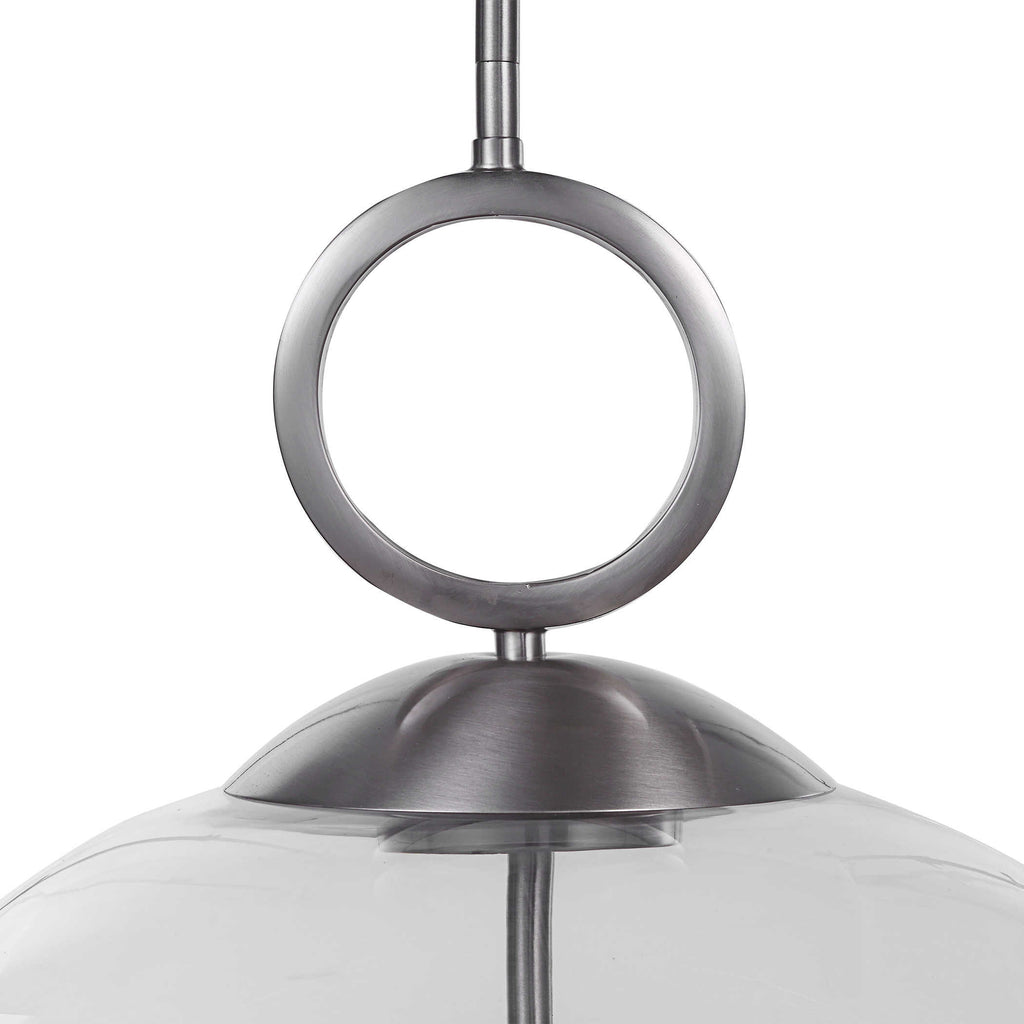 Calix Nickel 1 Light Glass Pendant - Bombay Mercantile