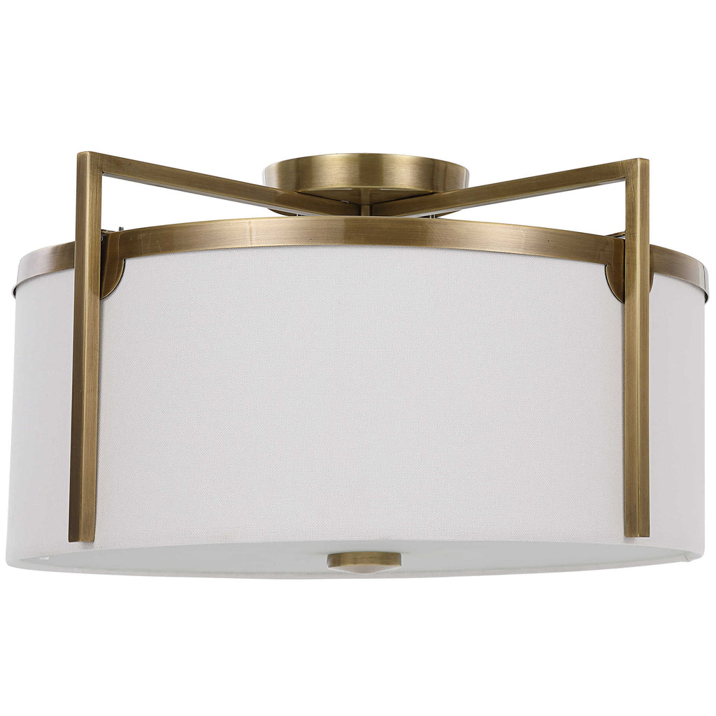 Colfax Brass 3 Light Semi Flush - Bombay Mercantile