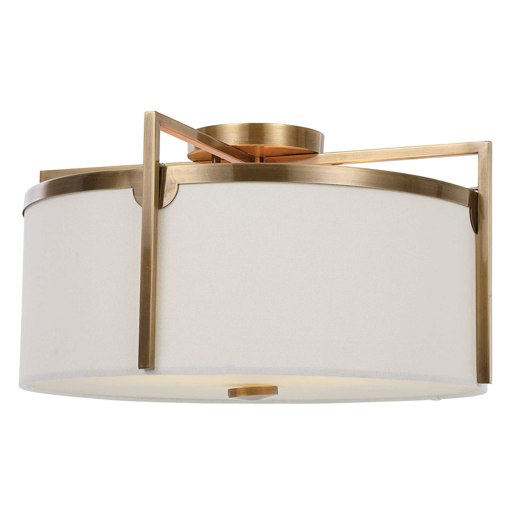 Colfax Brass 3 Light Semi Flush - Bombay Mercantile