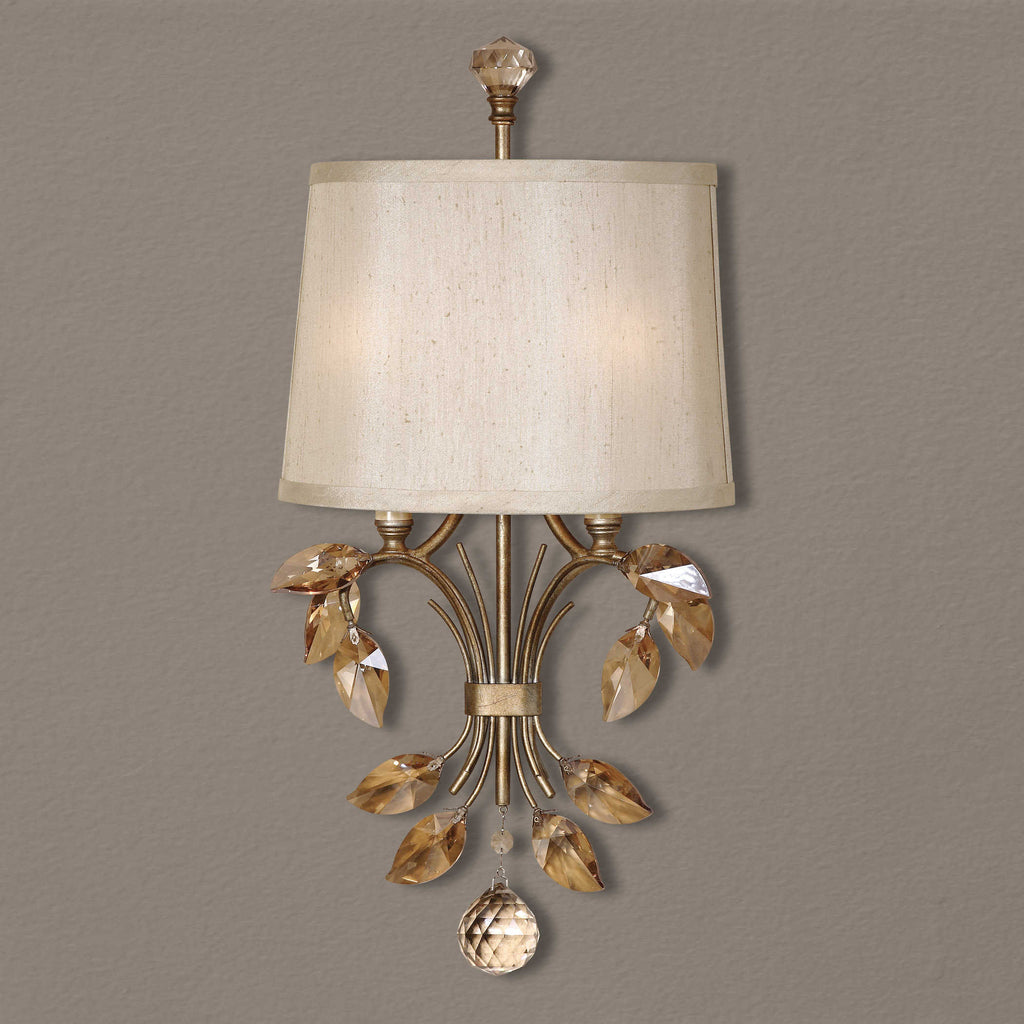 Alenya 2 Light Gold Wall Sconce - Bombay Mercantile