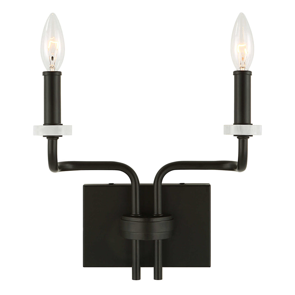 Ebony Elegance 2 Light Sconce - Bombay Mercantile