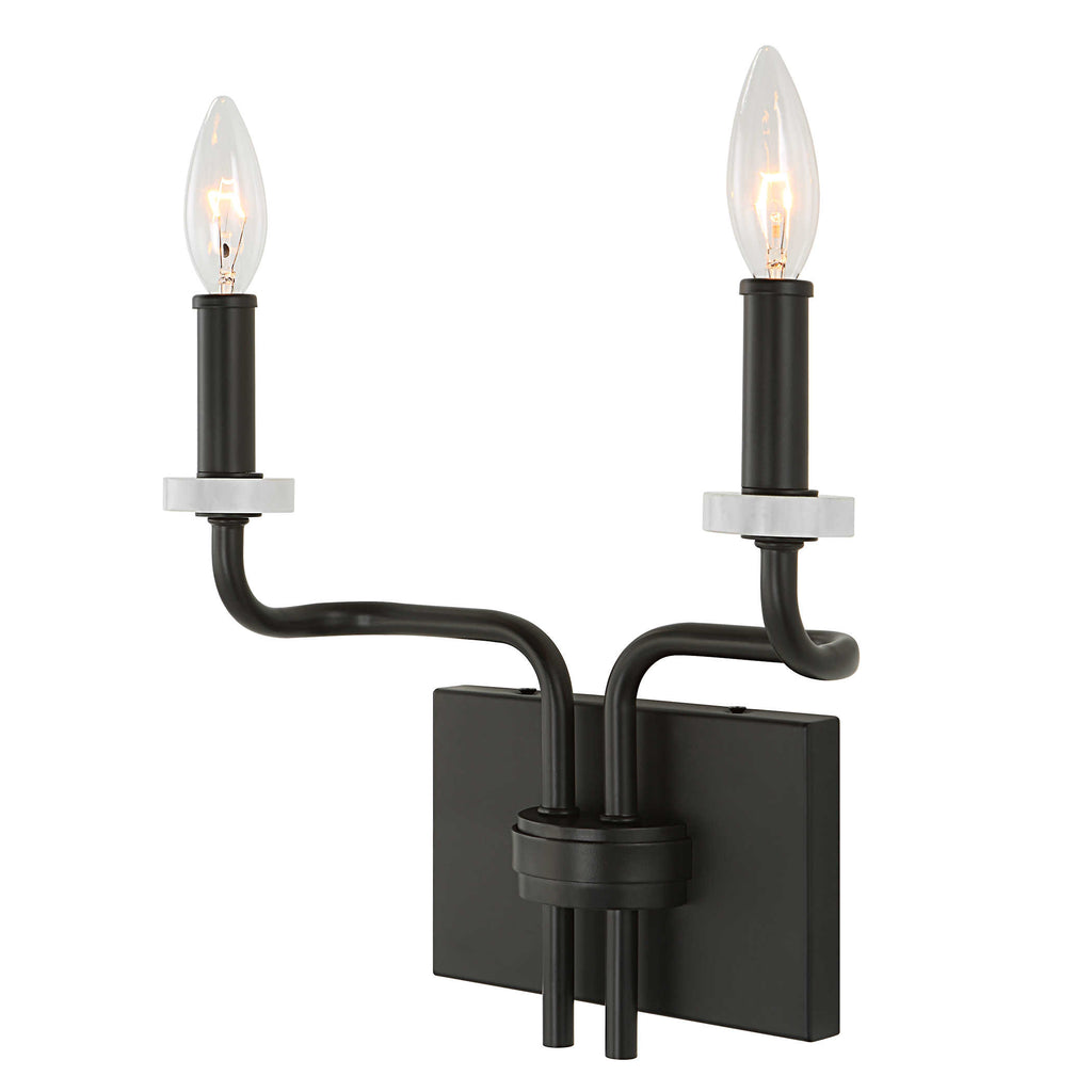 Ebony Elegance 2 Light Sconce - Bombay Mercantile