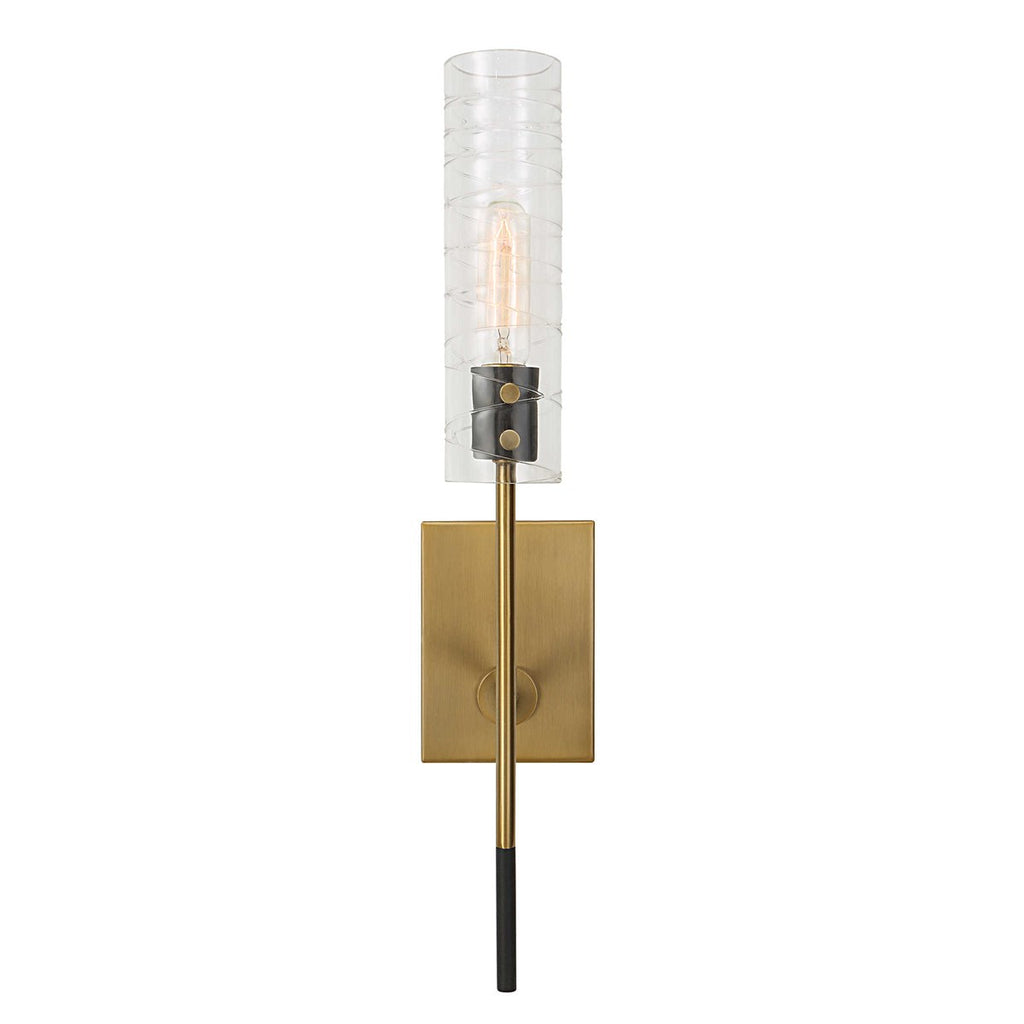 Telesto 1 Light Brass Sconce - Bombay Mercantile