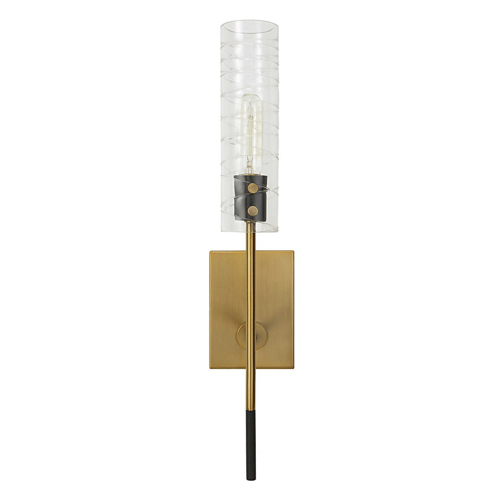Telesto 1 Light Brass Sconce - Bombay Mercantile
